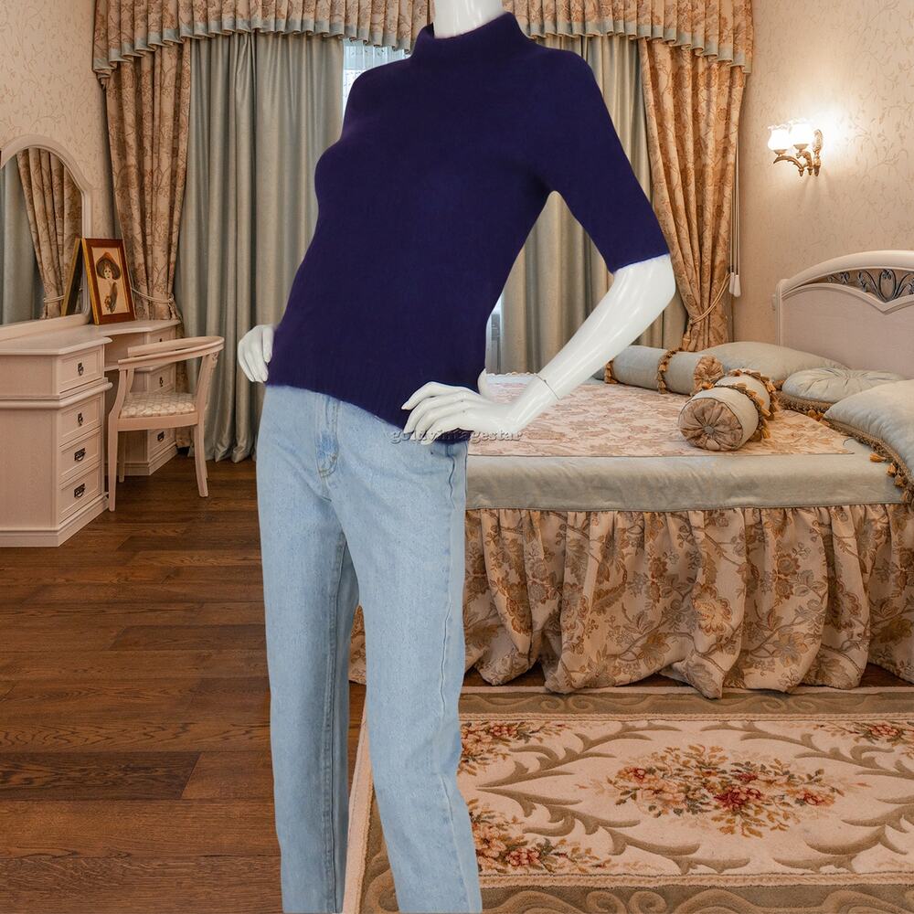 Vintage Grape Plush Angora Soft Top XS Lavender Luxe